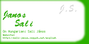 janos sali business card